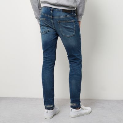 Mid blue wash Sid skinny jeans